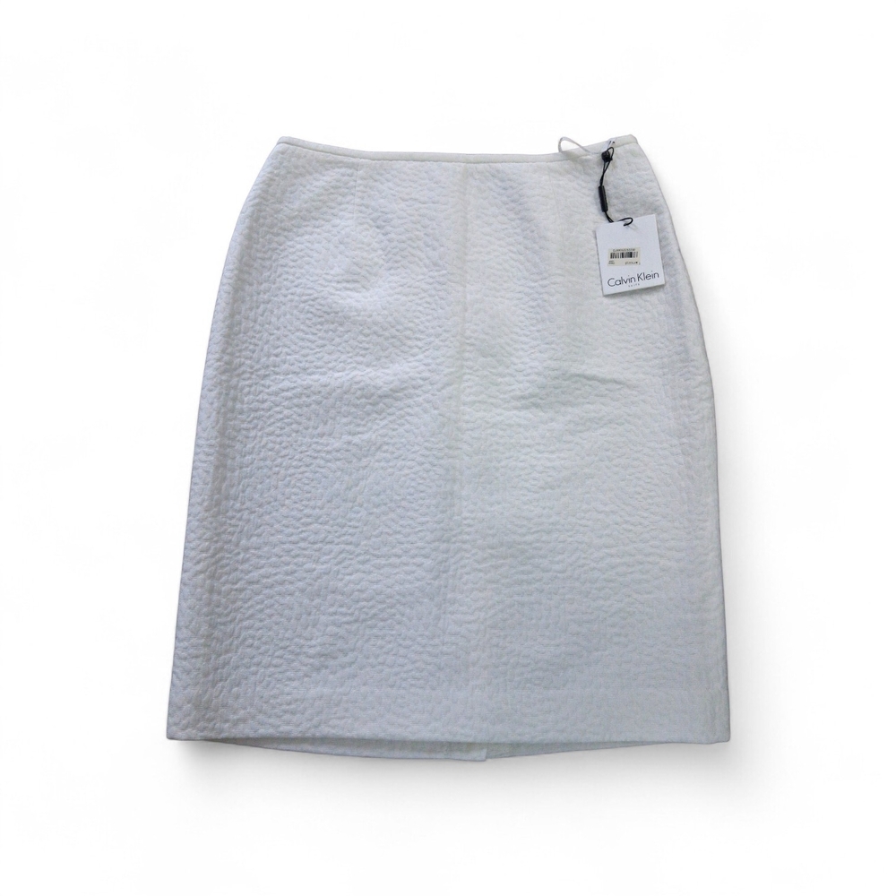 🆕️ Calvin Klein Suits Cream Pencil Skirt Womens Size 8